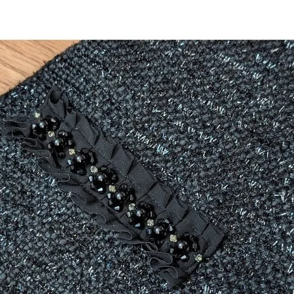 Talbots Dress Black tweed vintage style look Sz2p NWOT $198 retail - Picture 5 of 5